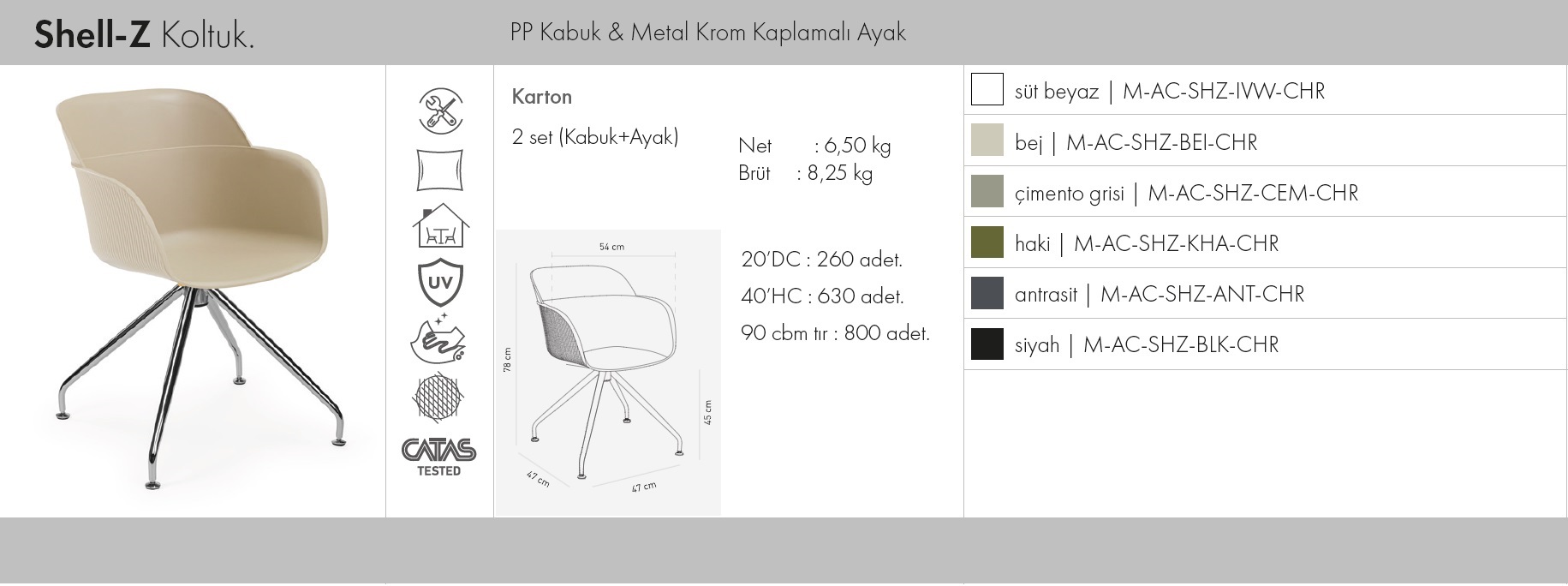 Shell-Z Koltuk